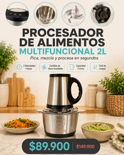 Procesador de Alimentos Multifuncional 2 LT KÜIKA