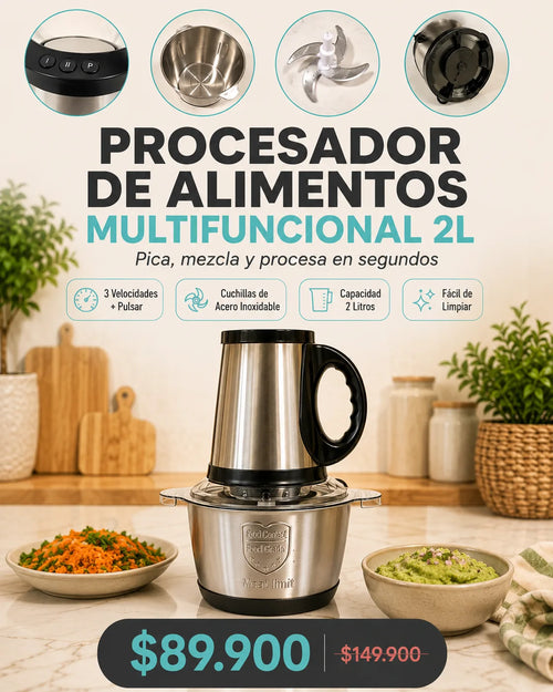 Procesador de Alimentos Multifuncional 2 LT KÜIKA