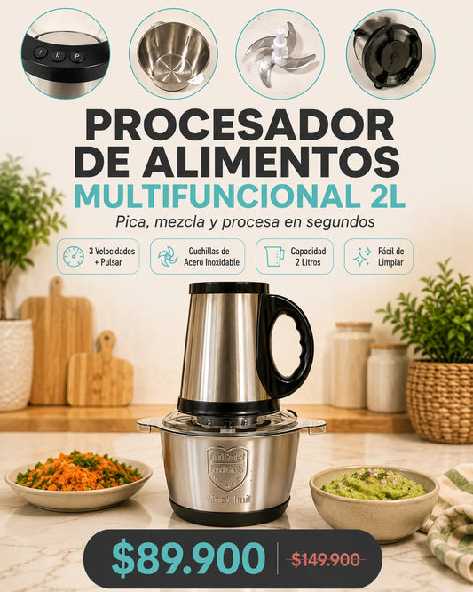 Procesador de Alimentos Multifuncional 2 LT KÜIKA
