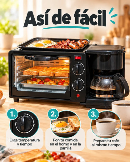 Cómo usar el Horno 3 en 1 KÜIKA en tres pasos